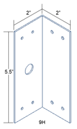 Common Clip Angle - L2x2x5.5-9H