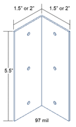 Common Clip Angle - 5.5x1.5x1.5 or 5.5x2x2 97mil