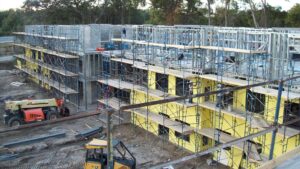 Steel Stud Framing on Residence Inn Hotel
