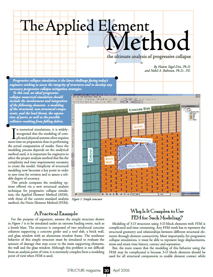 The Applied Element Method – The Ultimate Analysis of Progressive Collapse