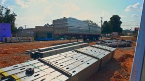 Pallet of steel studs