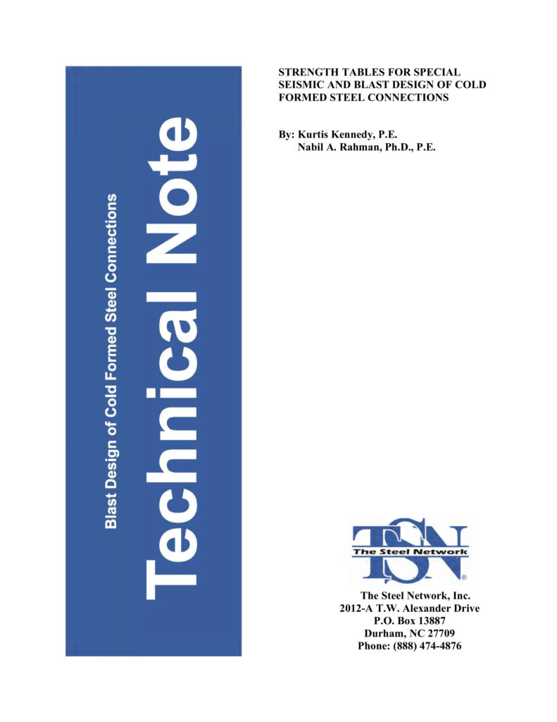 Blast & Seismic Design for Light Steel Framing