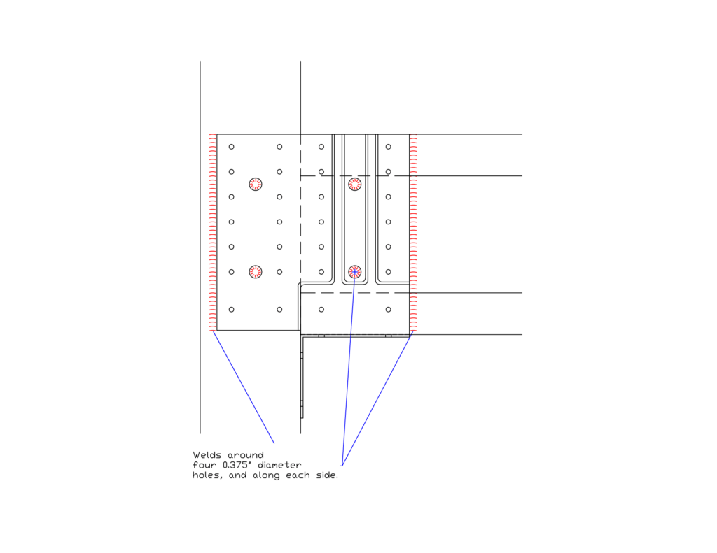 HE Weld 2D detail | steel network