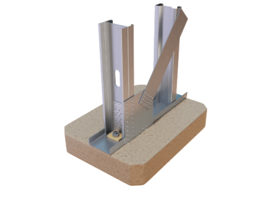 X-Brace Shear Wall Column Anchor (Steel Framing)